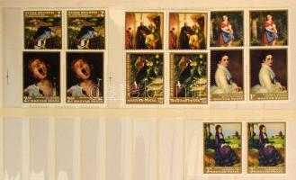 Román, francia, csehszlovák gyűjtemények + magyar tétel az 1960-as évek első feléből, 4 berakóban