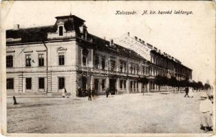 1917 Kolozsvár, Cluj; M. kir. honvéd laktanya / K.u.K. military barracks (kis szakadások / small tears)
