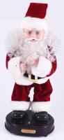 Árammal működő táncoló mikulás figura, használatlan, eredeti dobozában, m: 48 cm