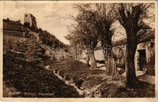 1931 Brassó, Kronstadt, Brasov; Graft (Árokmente) részlet a Fehér-toronnyal. C. Weiszfeiler kiadása / Dupa ziduri turnului alb / Die Graft mit dem weissen Turm / tower, creek (fl)