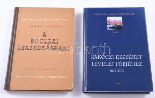 Benda Kálmán: A Bocskai-szabadságharc. Bp., 1955., Művelt Nép. Kiadói félvászon-kötés, kissé kopott borítóval. + Rákóczi Erzsébet levelei férjéhez 1672-1707. Szerk. és az előszót írta: Benda Borbála és Várkonyi Gábor. Millenniumi Magyar Történelem. Források. Bp.,2001., Osiris. Kiadói kartonált papírkötés, karcos borítóval.