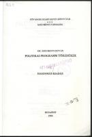 Széchenyi István: Politikai programm töredékek. Bp., 1990, FSZEK. Megjelent 1000 példányban. Hasonmá...
