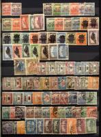 Maradék bélyegek az 1910-es évektől, 8 lapos, de jó minőségű + nagyobb, de gyenge minőségű berakóban