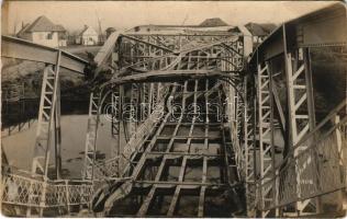 1917 Putna, WWI military, demolished bridge. photo (EB)