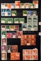 Rendezetlen magyar tétel főleg modern értékekkel, sok négyestömbbel, 10 lapos, A/4-es berakóban