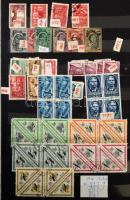 Rendezetlen magyar tétel főleg modern értékekkel, sok négyestömbbel, 10 lapos, A/4-es berakóban