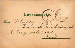 1900 Breznóbánya, Brezno; Piac részlet, M. Kir. állami polgári fiú- és leányiskola, Kolostor, Evangé...