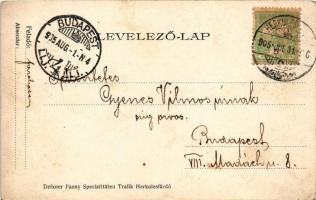 1905 Herkulesfürdő, Baile Herculane; Herkules fürdőház. Deixner Fanny kiadása / Herkules-Badehaus / ...