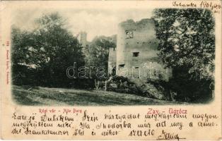 1904 Zayugróc, Ugrócváralja, Uhrovec; régi vár. Gansel Lipót 161. / Alte Burg / old castle (EB)