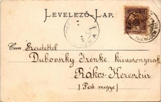 1904 Zayugróc, Ugrócváralja, Uhrovec; régi vár. Gansel Lipót 161. / Alte Burg / old castle (EB)