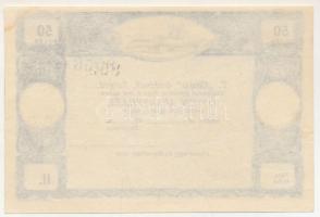 1920 k. Szeged "Kalász" 50f / 50 Aranyfillér, kitöltetlen, sorszámmal, halvány bélyegzésse...