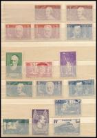 Franciaország 1930-1976 Sorok, darabok 6 db közepes berakólap 10 oldalán (Mi EUR 416.40.-)