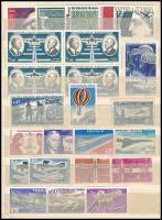 Franciaország 1930-1976 Sorok, darabok 6 db közepes berakólap 10 oldalán (Mi EUR 416.40.-)