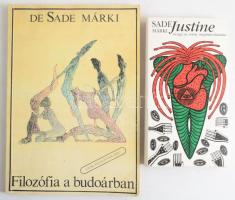 Donatien Alphonse François de Sade márki (1740-1814) franca író, az erotikus/pornográf irodalom úttörőjének 2 műve: Justine avagy az erény meghurcoltatása. Ford. és az utószót írta: Vargyas Zoltán. Palásti Erzsébet rajzaival. Bp.,1989, Európa. Kiadói papírkötés.; Sade Márki: Filozófia a budoárban. (A szabadság iskolája.) Bp., 1989, Pallas. Kiadói papírkötés.