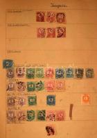 1871-1987 Hagyaték tétel: Magyar bélyegek különböző albumlapokon gyűjtve, közte saját készítésűek is...
