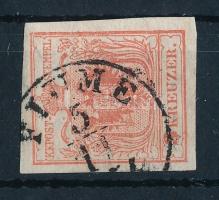 1850 3kr HP III óriási vízjellel "FIUME"