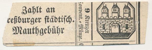 Ausztria 1850 k. Mauthgebühr 9kr T:F lyuk, hátoldalán tintával írt szöveg Austria 1850 k. Mauthgebühr 9 Kreuzer C:F hole, text written in ink on the back