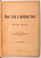 Bacskay Miklós: Magyar Gyárak és Iparvállalatok Címtára. 1906. május - 1907. április. Szerk. és kiadja: - - . Lőcse, 1906, Szepesvármegyei közigazgatási-ny. 685+(3) p. Félvászon-kötésben, viseltes, kopottas borítóval, a gerincen kisebb sérülésekkel, helyenként kisebb lapszéli sérülésekkel. (Ritka!)