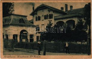 1921 Savanyúkút, Bad Sauerbrunn; Sanatorium Dr Grimm. Fritz Hönigsberg / szanatórium / sanatorium (EB)