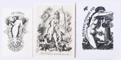 Klf. magyar és külföldi alkotók (Helbing Ferenc, Kékesi László, Stettner Béla stb.): 16 db erotikus ...