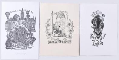 Klf. magyar és külföldi alkotók (Torró Vilmos, Franz Illi stb.): 17 db ex libris és kisgrafika. Klf....