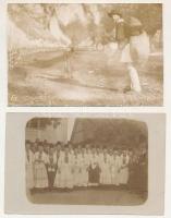 4 db RÉGI román népviselet fotós képeslap / 4 pre-1945 Romanian folklore photo postcards