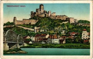Trencsén, Trencín; Trenciansky hrad / vár, híd / castle, bridge (EB)
