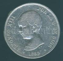 Spanyolország 1888. 5P Ag XIII.Alfonz T:3 ph.