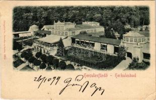 1899 Herkulesfürdő, Baile Herculane; látkép, fürdő. Stengel &amp; Co. (Dresden) 5354. / general view, spa (EB)