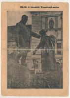 1940 Zilah, Zalau; a lebontott Wesselényi Miklós szobor. Seres Nyomda kiadása / demolished statue (fa)
