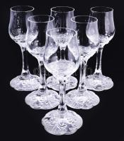 Rosenthal "Classic Rose" 6 darabos kristály likőrös pohár készlet, tálcán. Jelzett a pohar...