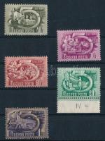 1951 Ötéves terv II. 5 db bélyeg számvízjellel