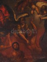 XVII. v. XVIII. sz festő, jelzés nélkül: Mária a kisdeddel. Olaj, vászon. Fakeretben. 58x42 cm / 17t...