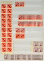 1916-1919 Koronázás, Károly-Zita és Károly-Zita/Köztársaság sokpéldányos készlet névértékenként gyűj...