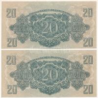 1944. 20P "A Vöröshadsereg Parancsnoksága" (2x) sorszámkövetők "CB 760283 - CB 760284...