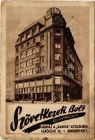 Budapest VII. Rákóczi út 36. Szövetkezeti bolt székháza a Rókussal szemben, áruház a Hangya kötelékében, automobil (fl)