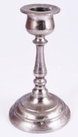 Ezüstözött gyertyatartó, m: 12 cm
