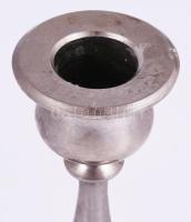 Ezüstözött gyertyatartó, m: 12 cm