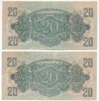 1944. 20P "A Vöröshadsereg Parancsnoksága" (2x) sorszámkövetők "CO 073514 - CO 073515...