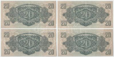 1944. 20P "A Vöröshadsereg Parancsnoksága" (4x) sorszámkövetők "CB 760278 - CO 760281...