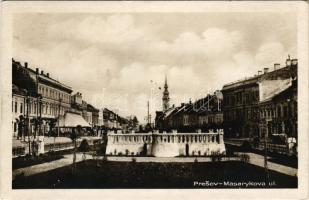 1934 Eperjes, Presov; Masaryková ulica / utca / street. photo (EK)
