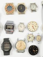 17 darabos mechanikus és kvarcóra tétel, vegyes állapotban