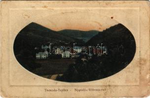 Trencsénteplic, Trencianske Teplice; Nyaralók. kiadja Ucsnay József 5109. / Villenviertel / Villas (lyuk / pinhole)