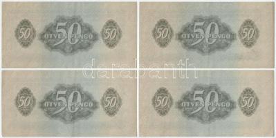 1944. 50P "A Vöröshadsereg Parancsnoksága" (4x) sorszámkövetők "BM 527704 - BM 527707...