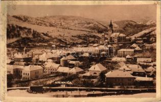 1932 Körmöcbánya, Kremnitz, Kremnica; látkép télen, vártemplom / general view in winter, castle church (EB)
