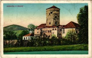 Zsolna, Sillein, Zilina; Budatin vár / castle (gyűrődések / creases)