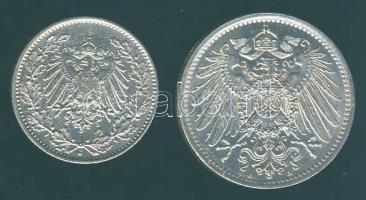 Német Birodalom/Császárság 1902A+1915J 1M Ag + 1/2M Ag T:2+,2/3 kis ph.