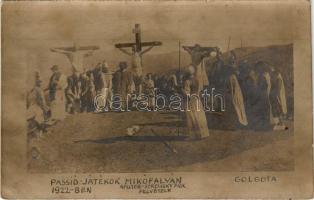 1922 Mikófalva, Passió-játékok 1922-ben, a Golgota. Amster-Strelisky Mór photo (Rb)