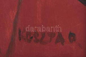 Koszta Rozália (1925-1993): Lányportré, 1972. Olaj, farost, jelzett. Fakeretben, 50x40 cm