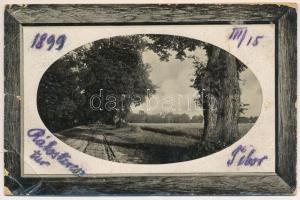 1899 Budapest XVII. Rákoskeresztúr (?), tábor + barna 2 Kr. Ga. (r)